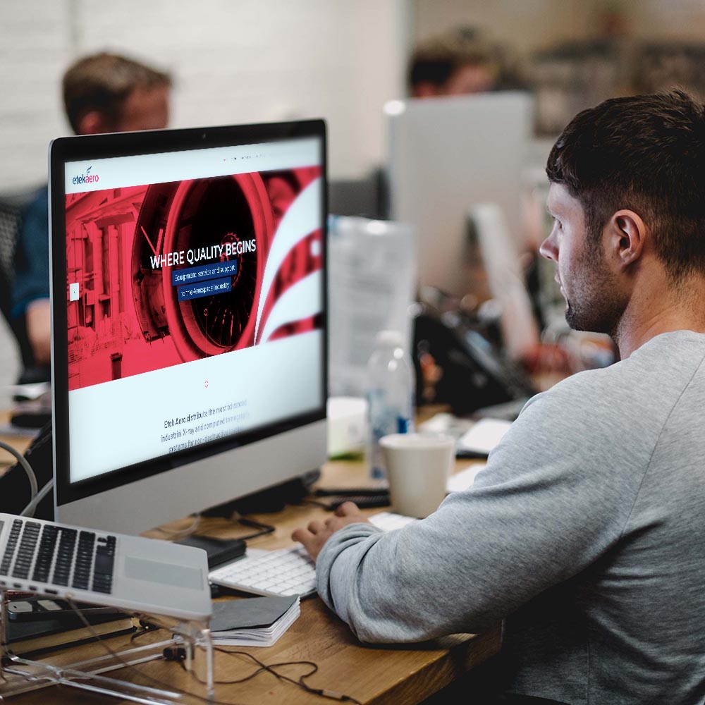 Etek Aero Website design, Prestwick, Ayrshire