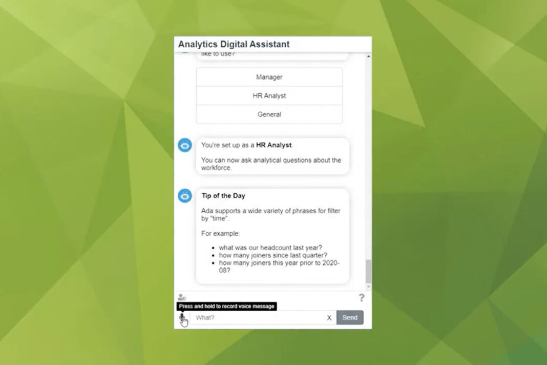 Peak Indicators launches Ada, the first analytics digital assistant for HR