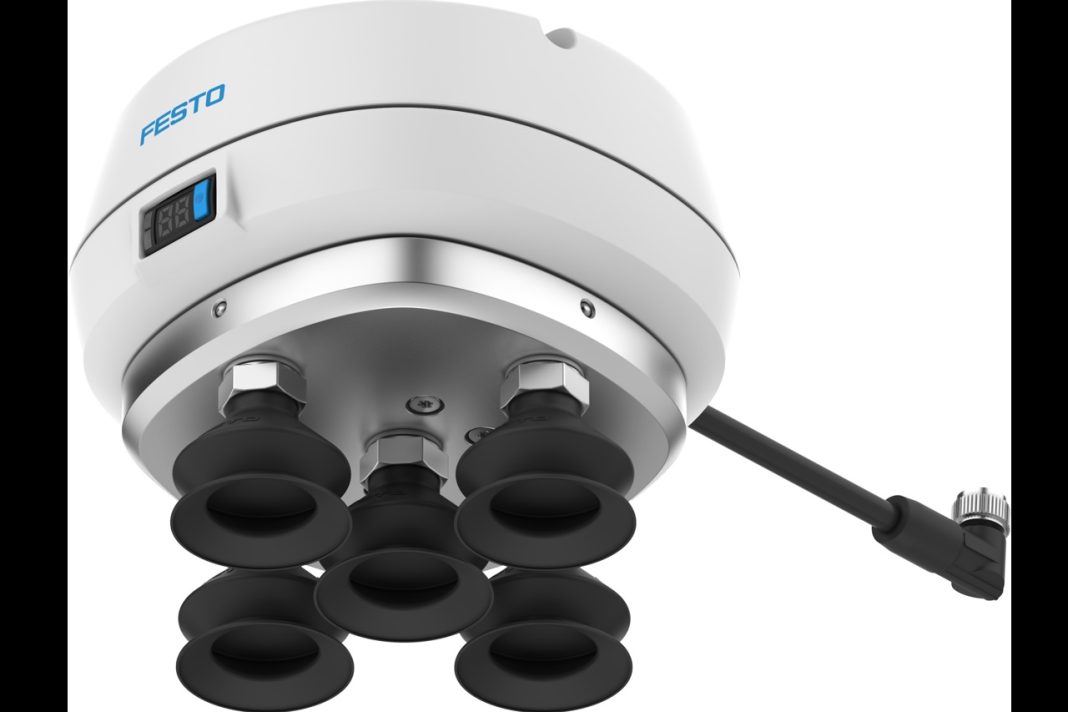 New OVEH compact vacuum generator from Festo is designed to enhance human-robot collaboration