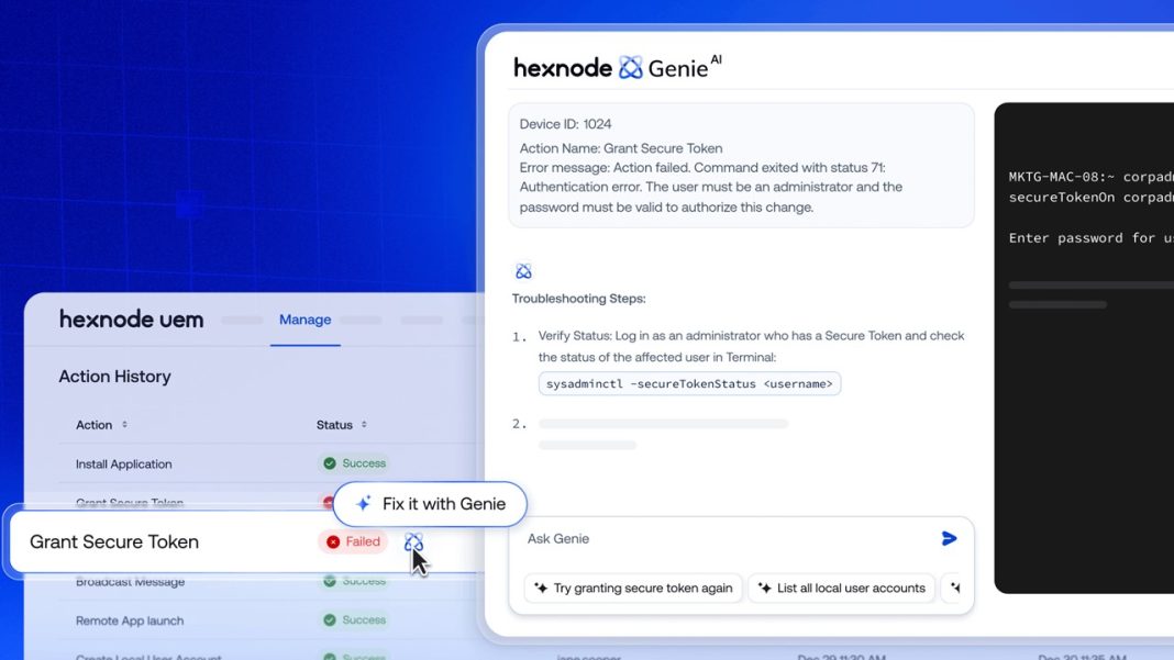 Hexnode Genie AI Gets Major Upgrade, Delivering Conversational Control and Automated Fixes to the UK Endpoint Management Space