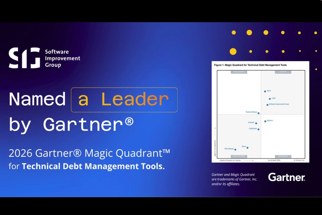 Software Improvement Group Recognized as a Leader in Gartner® Magic Quadrant™ for Technical Debt Management Tools