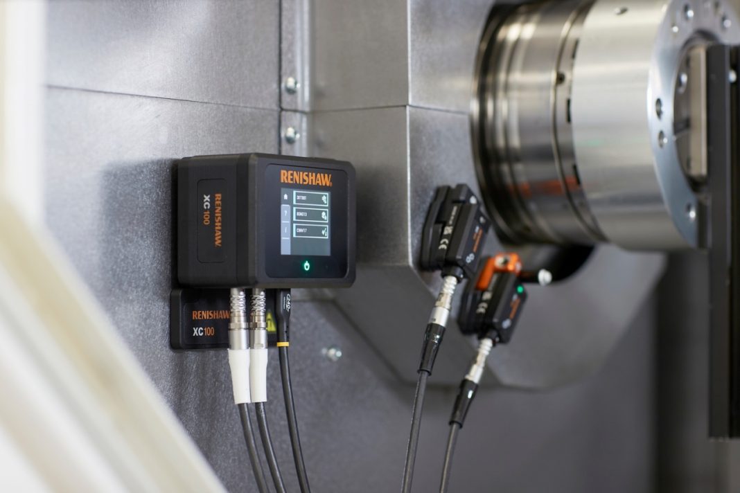 Renishaw XC100 environmental compensator for precision laser calibration with LCD touchscreen display