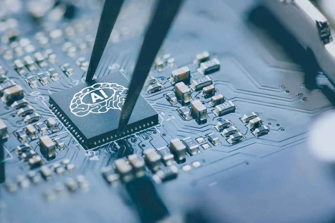 Automotive electronic control unit with microcontrollers on a circuit board, representing semiconductor supply chain challenges