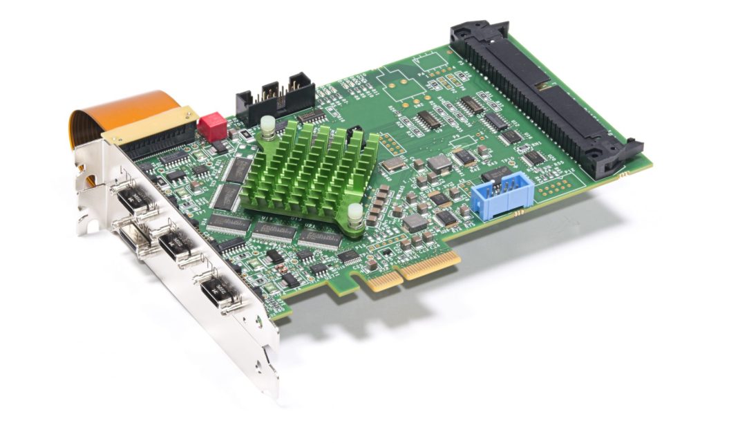 BitFlow Axion-CL Camera Link frame grabber boards showing Medium and Full PoCL configurations for machine vision applications