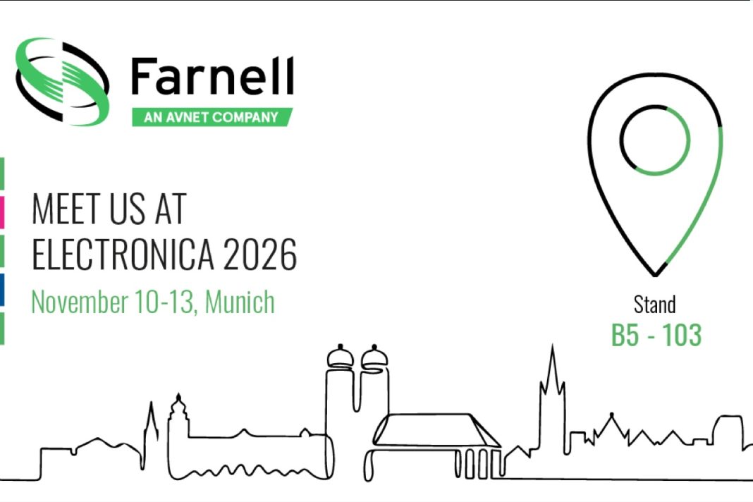Farnell.jpg Farnell exhibition stand at Electronica 2026 in Munich's Avnet City, Hall B5, showcasing technology innovations