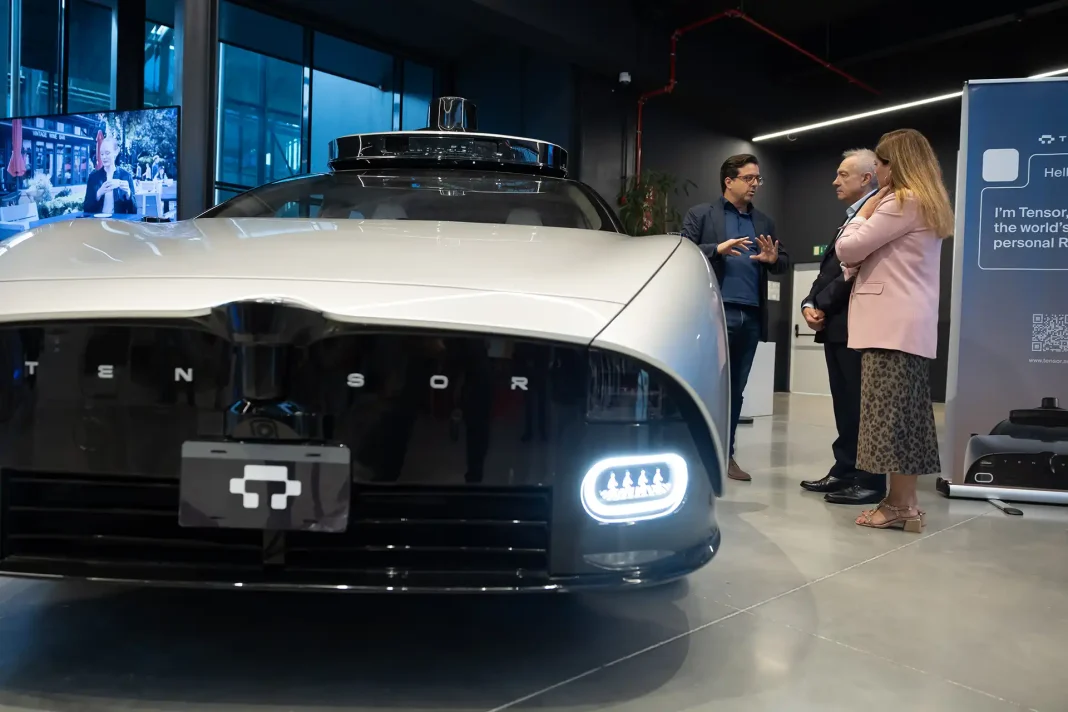 Tensor Robocar SAE Level 4 autonomous vehicle showcased at DFactory Barcelona innovation hub
