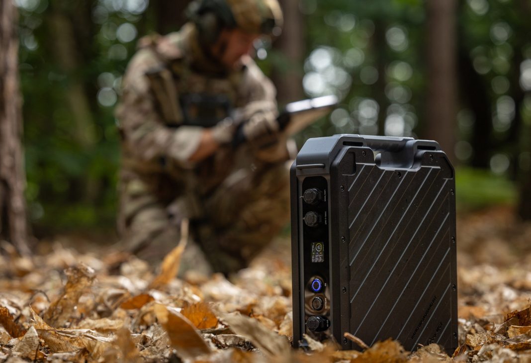 UK Connect Defence Rapid Broadband Kit ruggedised unit combining 5G and LEO satellite connectivity for defence and remote operations